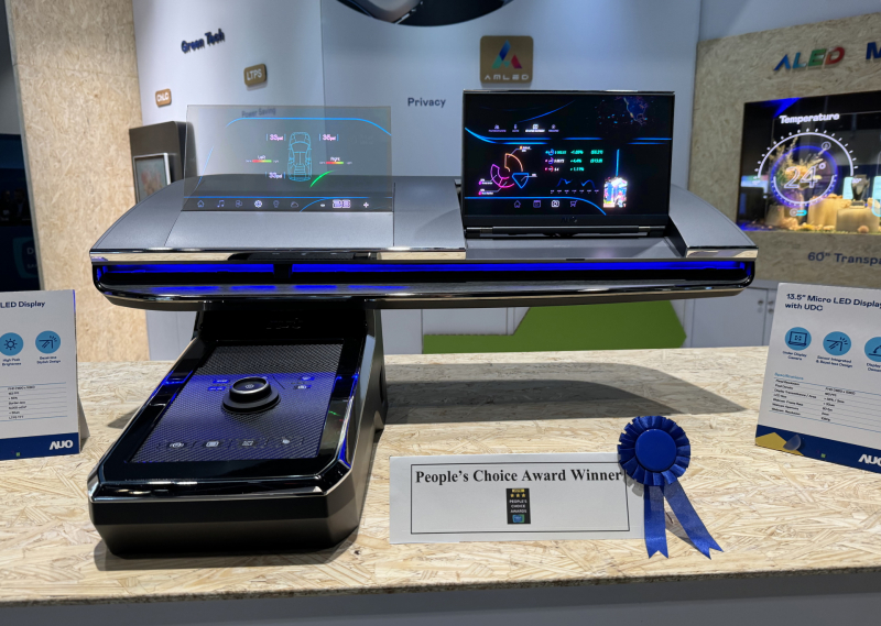 金年会|jinnianhui车用Micro LED Display HMI解决方案获&rdquo;最佳车用显示奖&rdquo;，以用户为中心开发，针对前座驾驶与乘客设计兼具娱乐与安全的高画质屏幕，包含车舱前座的Micro LED透明屏幕及全球首款内建镜头的智慧Micro LED显示器